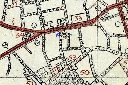 Plan miasta Lwowa, fragment, 1920