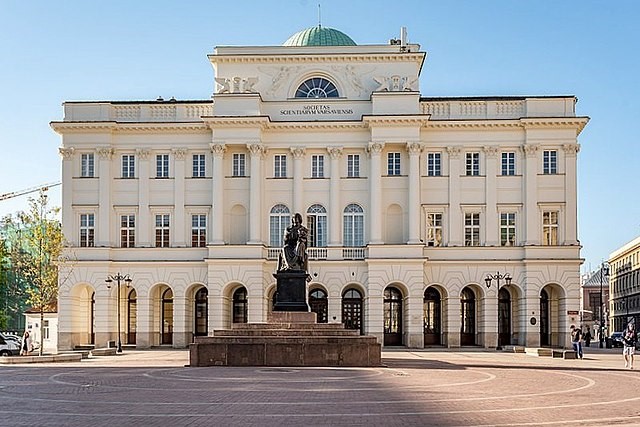 Staszic Palace in Warsaw, the seat of the Society of Friends of Sciences