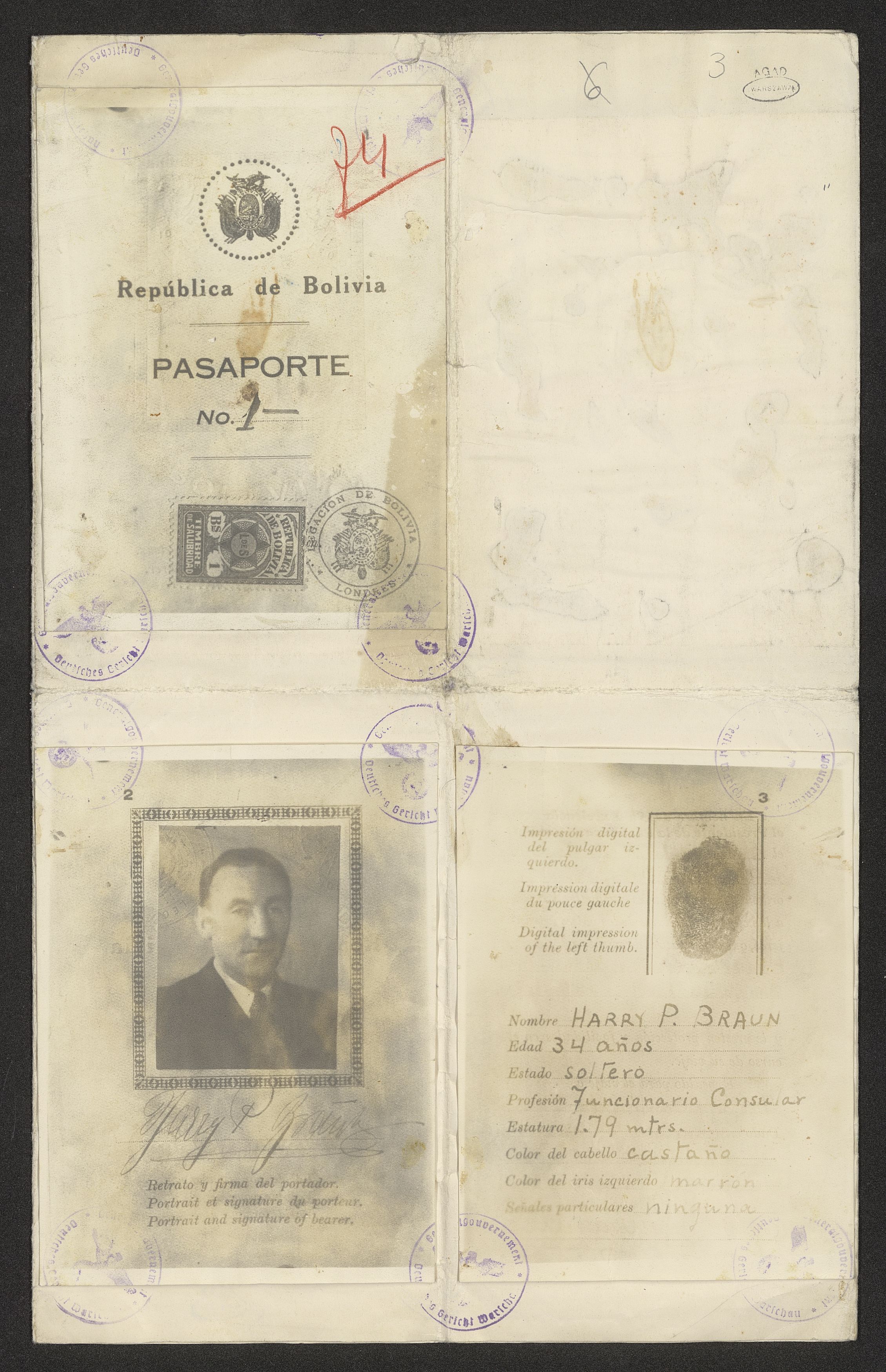 Paszport Harry'ego Przepiórki Brauna, strona 3