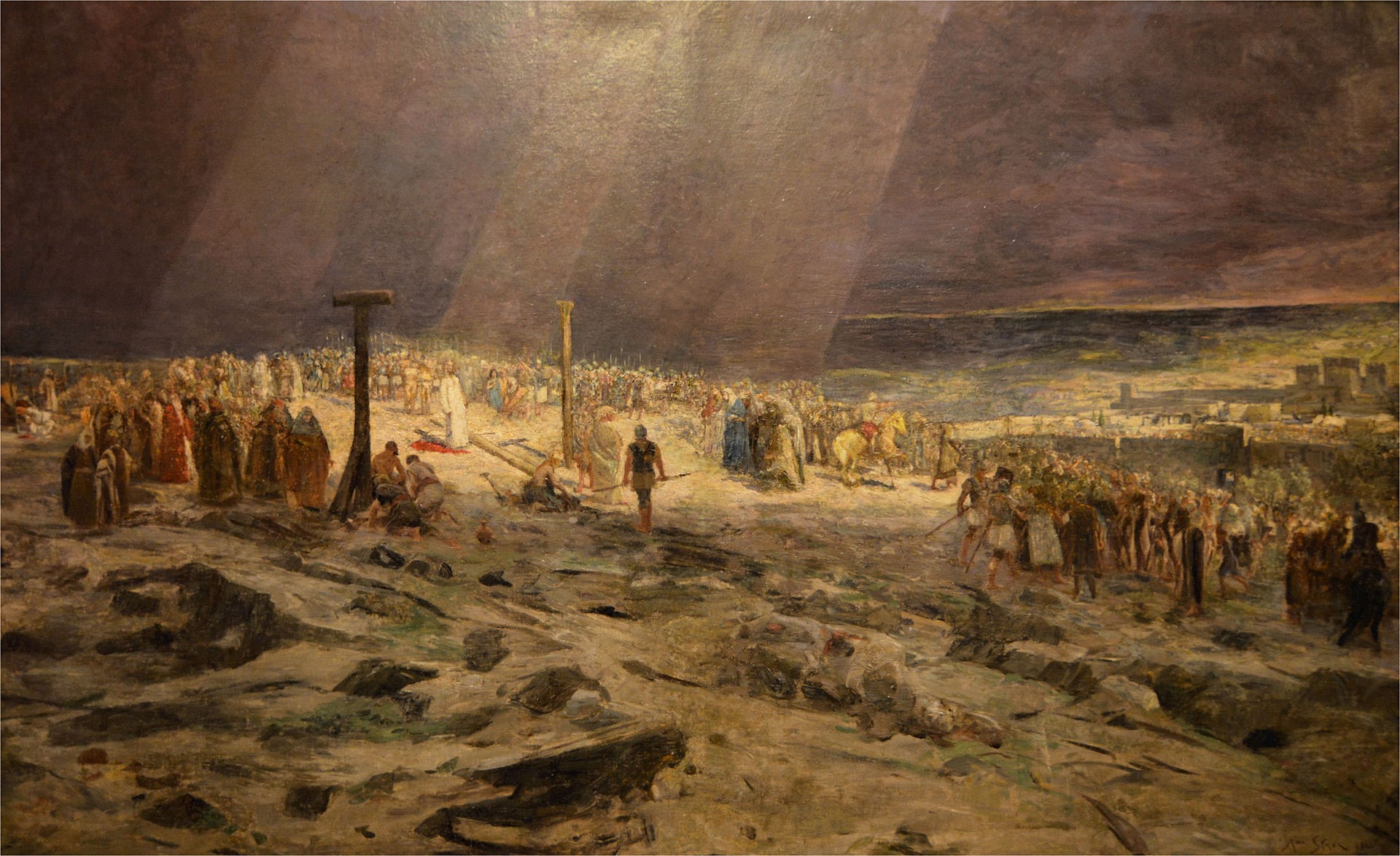 Golgota, Ukrzyżowanie - panorama o tematyce religijnej